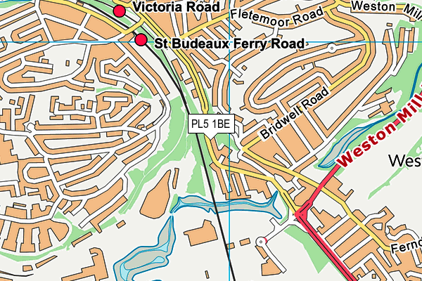 PL5 1BE map - OS VectorMap District (Ordnance Survey)