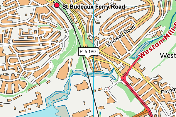 PL5 1BG map - OS VectorMap District (Ordnance Survey)