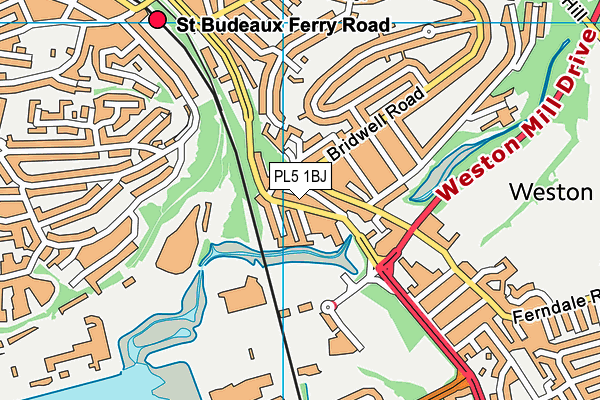 PL5 1BJ map - OS VectorMap District (Ordnance Survey)