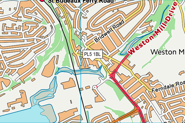 PL5 1BL map - OS VectorMap District (Ordnance Survey)