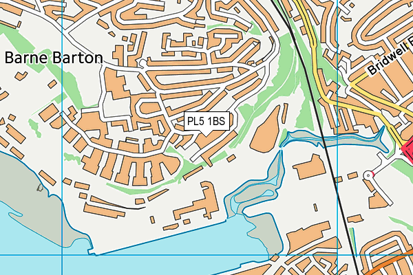 PL5 1BS map - OS VectorMap District (Ordnance Survey)