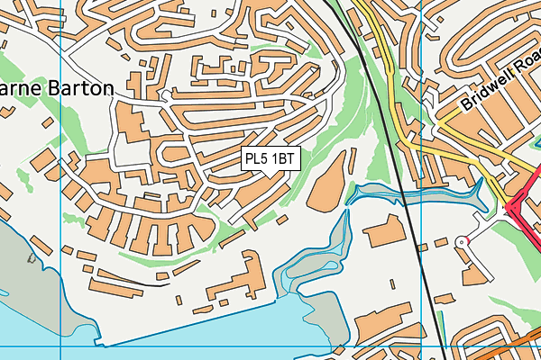 PL5 1BT map - OS VectorMap District (Ordnance Survey)