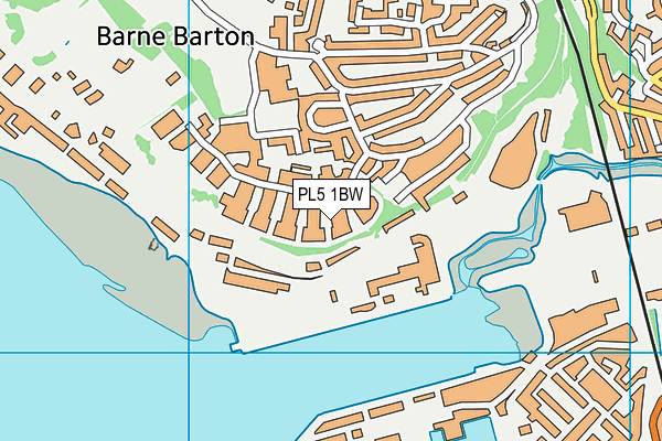 PL5 1BW map - OS VectorMap District (Ordnance Survey)