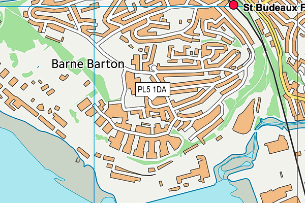 PL5 1DA map - OS VectorMap District (Ordnance Survey)