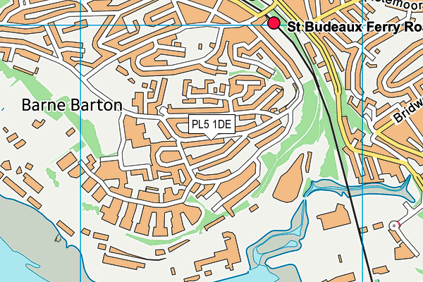 PL5 1DE map - OS VectorMap District (Ordnance Survey)