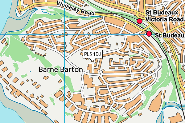 PL5 1DJ map - OS VectorMap District (Ordnance Survey)