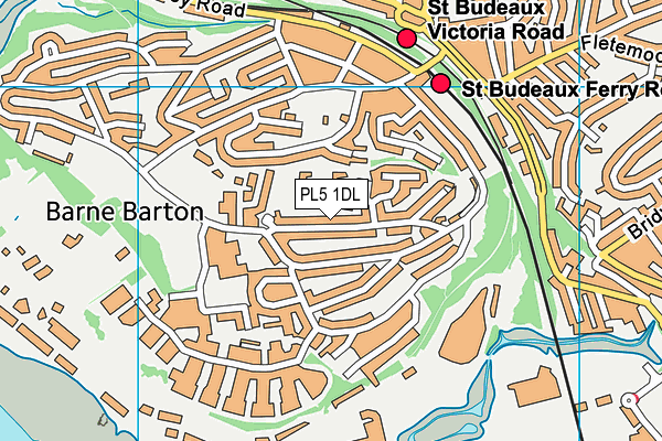 PL5 1DL map - OS VectorMap District (Ordnance Survey)