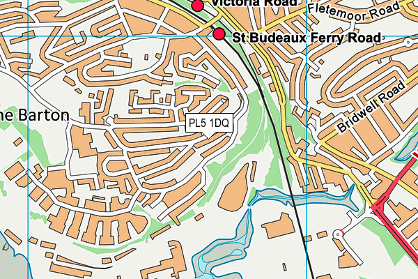 PL5 1DQ map - OS VectorMap District (Ordnance Survey)