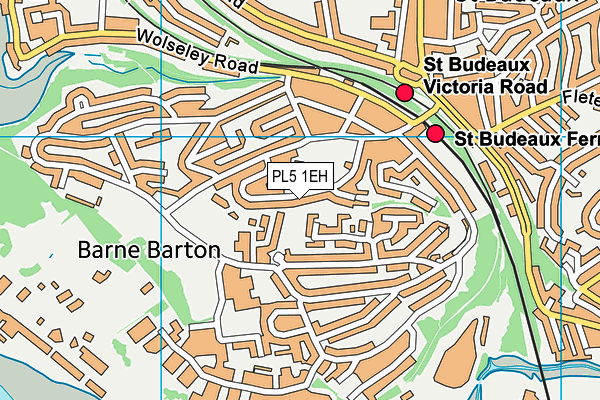 PL5 1EH map - OS VectorMap District (Ordnance Survey)