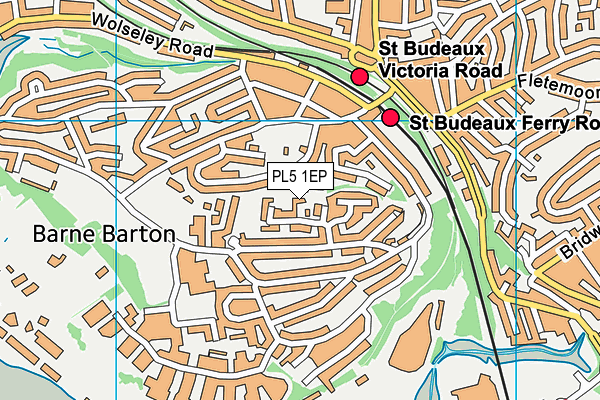 PL5 1EP map - OS VectorMap District (Ordnance Survey)