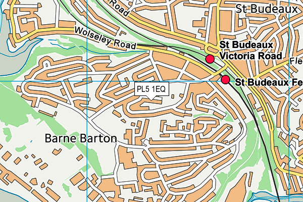 PL5 1EQ map - OS VectorMap District (Ordnance Survey)