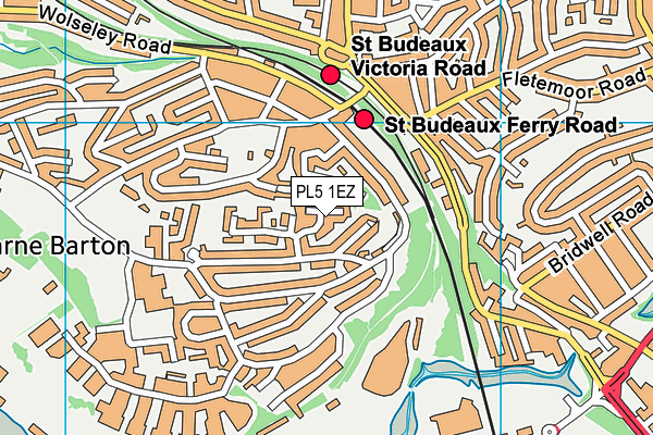 PL5 1EZ map - OS VectorMap District (Ordnance Survey)