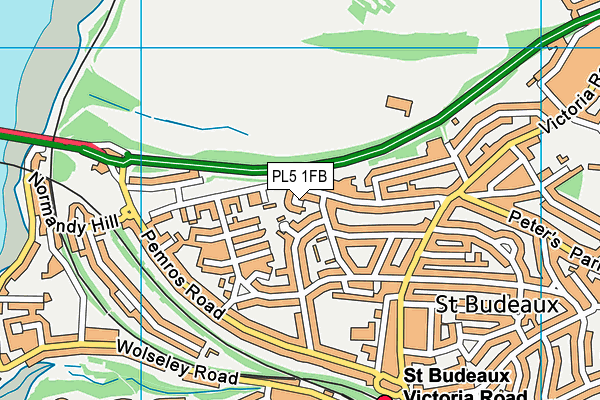 PL5 1FB map - OS VectorMap District (Ordnance Survey)