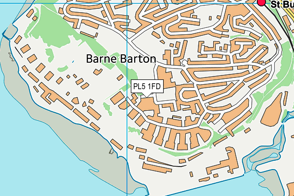 PL5 1FD map - OS VectorMap District (Ordnance Survey)