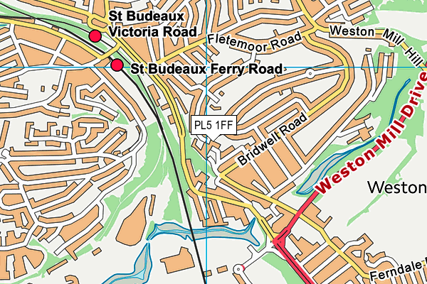 PL5 1FF map - OS VectorMap District (Ordnance Survey)