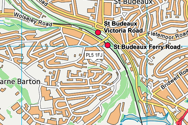 PL5 1FJ map - OS VectorMap District (Ordnance Survey)