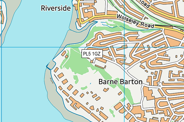 PL5 1GZ map - OS VectorMap District (Ordnance Survey)