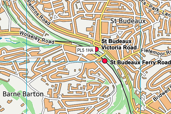 PL5 1HA map - OS VectorMap District (Ordnance Survey)