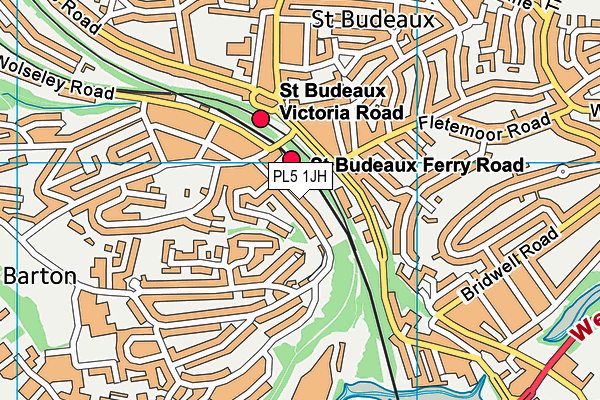 PL5 1JH map - OS VectorMap District (Ordnance Survey)