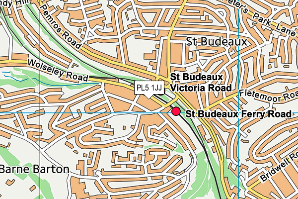 PL5 1JJ map - OS VectorMap District (Ordnance Survey)