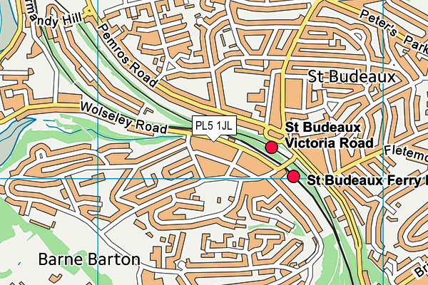 PL5 1JL map - OS VectorMap District (Ordnance Survey)