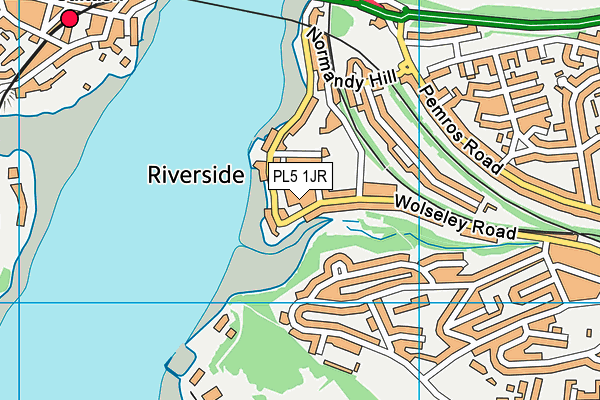 PL5 1JR map - OS VectorMap District (Ordnance Survey)