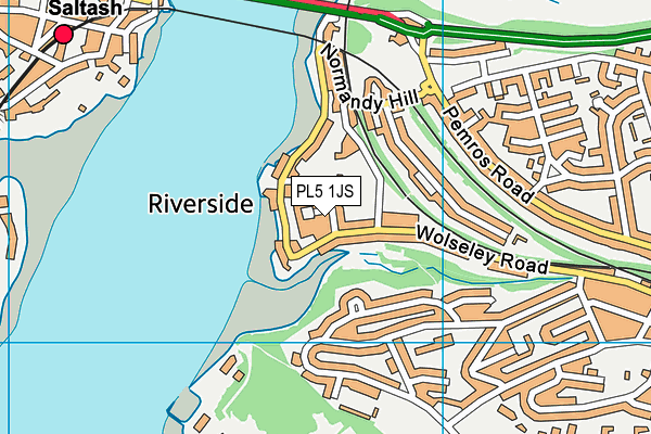 PL5 1JS map - OS VectorMap District (Ordnance Survey)