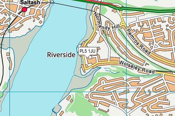 PL5 1JU map - OS VectorMap District (Ordnance Survey)