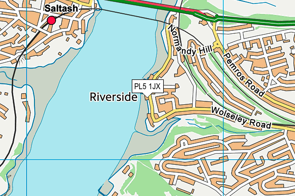 PL5 1JX map - OS VectorMap District (Ordnance Survey)