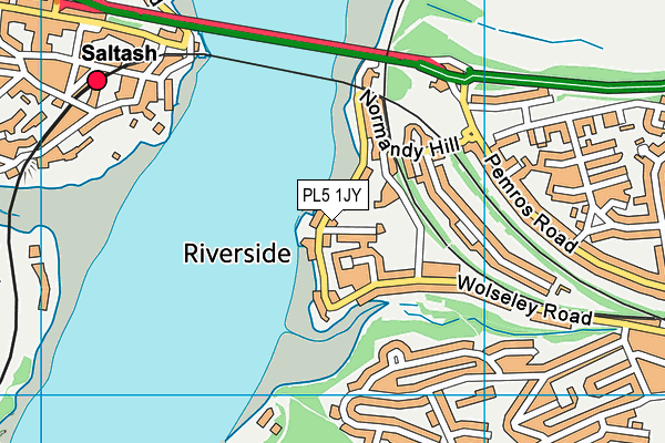 PL5 1JY map - OS VectorMap District (Ordnance Survey)