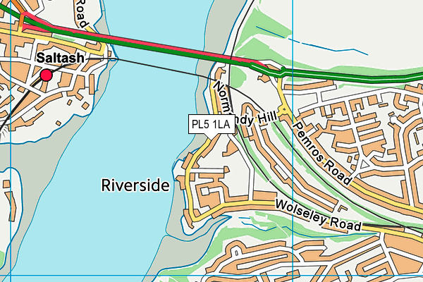 PL5 1LA map - OS VectorMap District (Ordnance Survey)