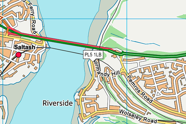 PL5 1LB map - OS VectorMap District (Ordnance Survey)