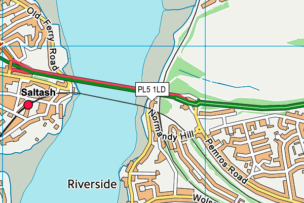 PL5 1LD map - OS VectorMap District (Ordnance Survey)