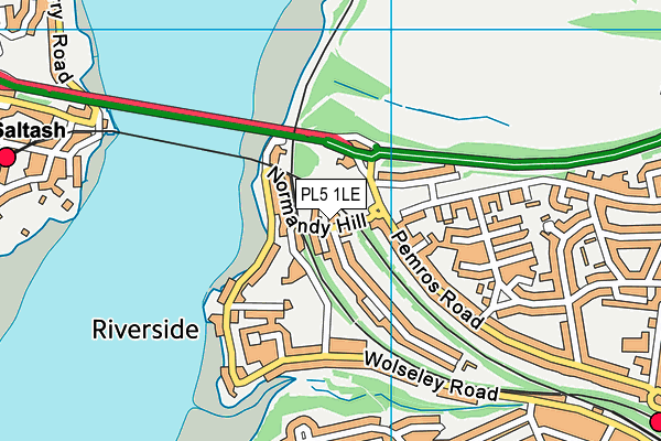 PL5 1LE map - OS VectorMap District (Ordnance Survey)