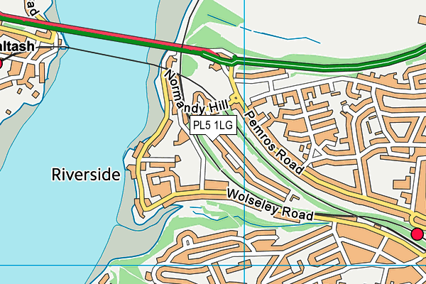 PL5 1LG map - OS VectorMap District (Ordnance Survey)