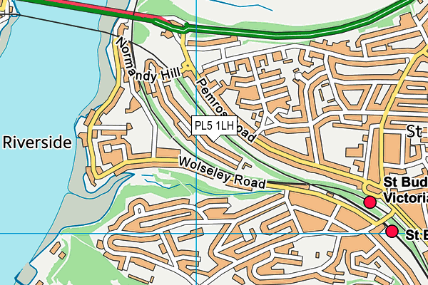 PL5 1LH map - OS VectorMap District (Ordnance Survey)