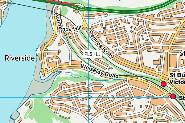 PL5 1LJ map - OS VectorMap District (Ordnance Survey)