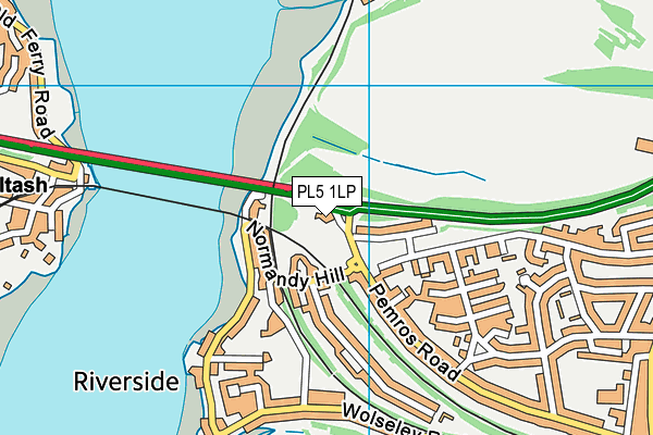 PL5 1LP map - OS VectorMap District (Ordnance Survey)