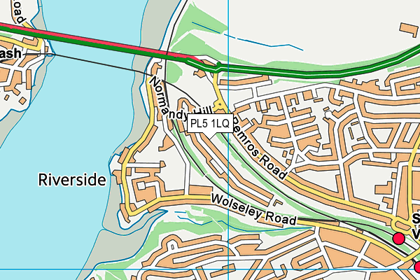 PL5 1LQ map - OS VectorMap District (Ordnance Survey)