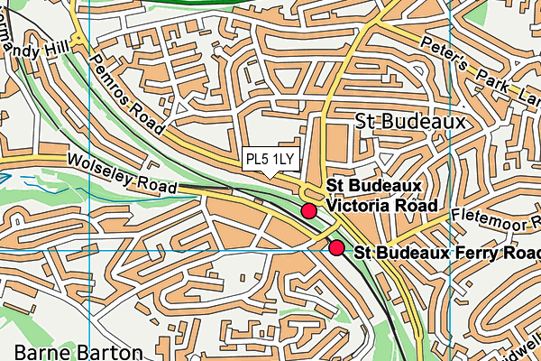 PL5 1LY map - OS VectorMap District (Ordnance Survey)