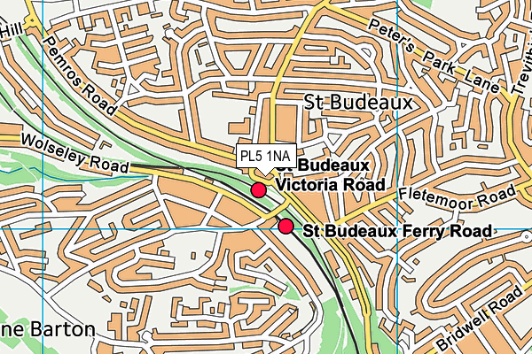 PL5 1NA map - OS VectorMap District (Ordnance Survey)