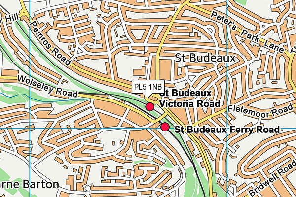 PL5 1NB map - OS VectorMap District (Ordnance Survey)