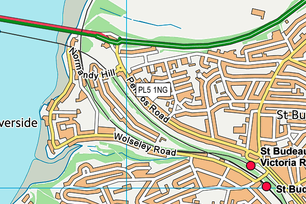 PL5 1NG map - OS VectorMap District (Ordnance Survey)