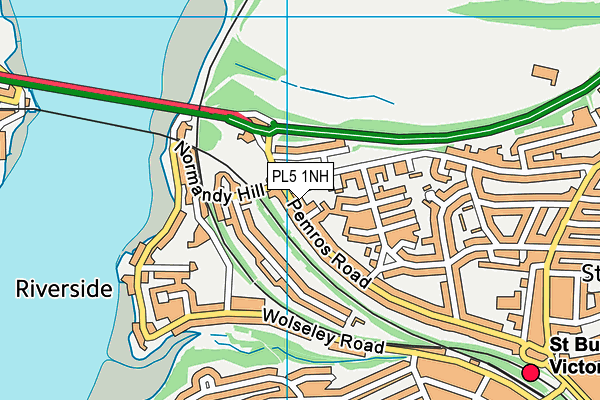 PL5 1NH map - OS VectorMap District (Ordnance Survey)