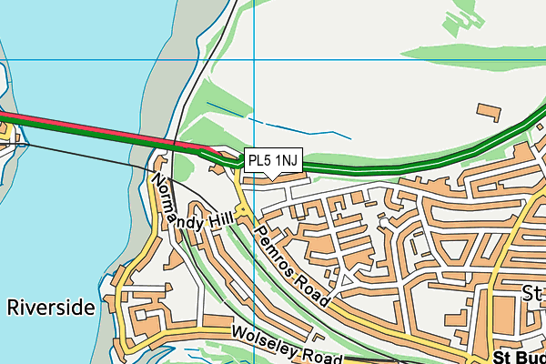 PL5 1NJ map - OS VectorMap District (Ordnance Survey)