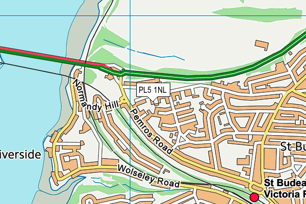 PL5 1NL map - OS VectorMap District (Ordnance Survey)