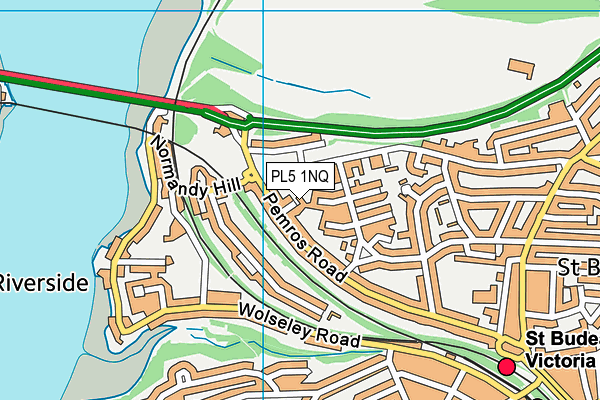 PL5 1NQ map - OS VectorMap District (Ordnance Survey)