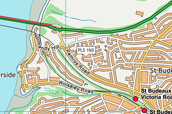 PL5 1NS map - OS VectorMap District (Ordnance Survey)