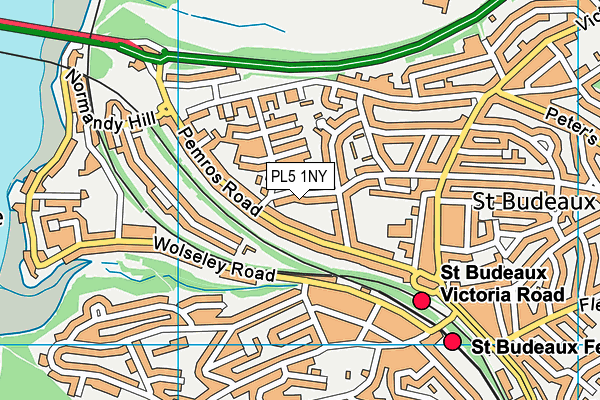 PL5 1NY map - OS VectorMap District (Ordnance Survey)