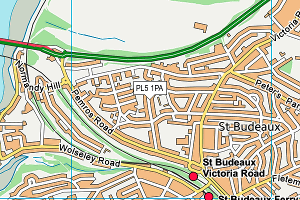 PL5 1PA map - OS VectorMap District (Ordnance Survey)